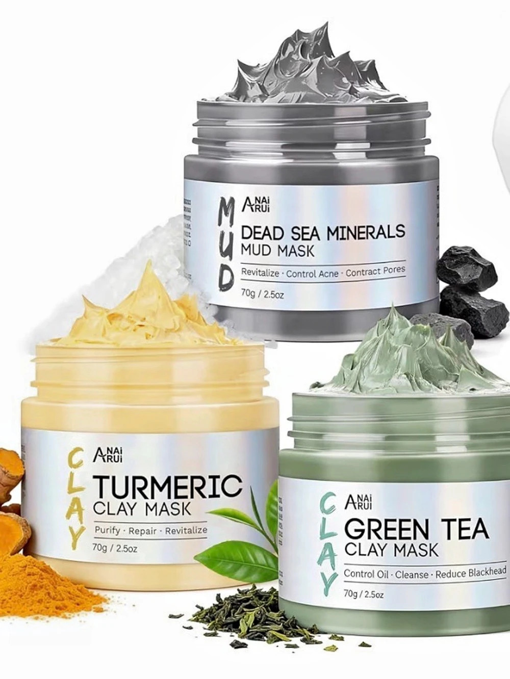 ANAI RUI Clay Mask Set 3-Piece NWT - Picture 4 of 4